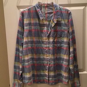 Madewell Blue plaid button up